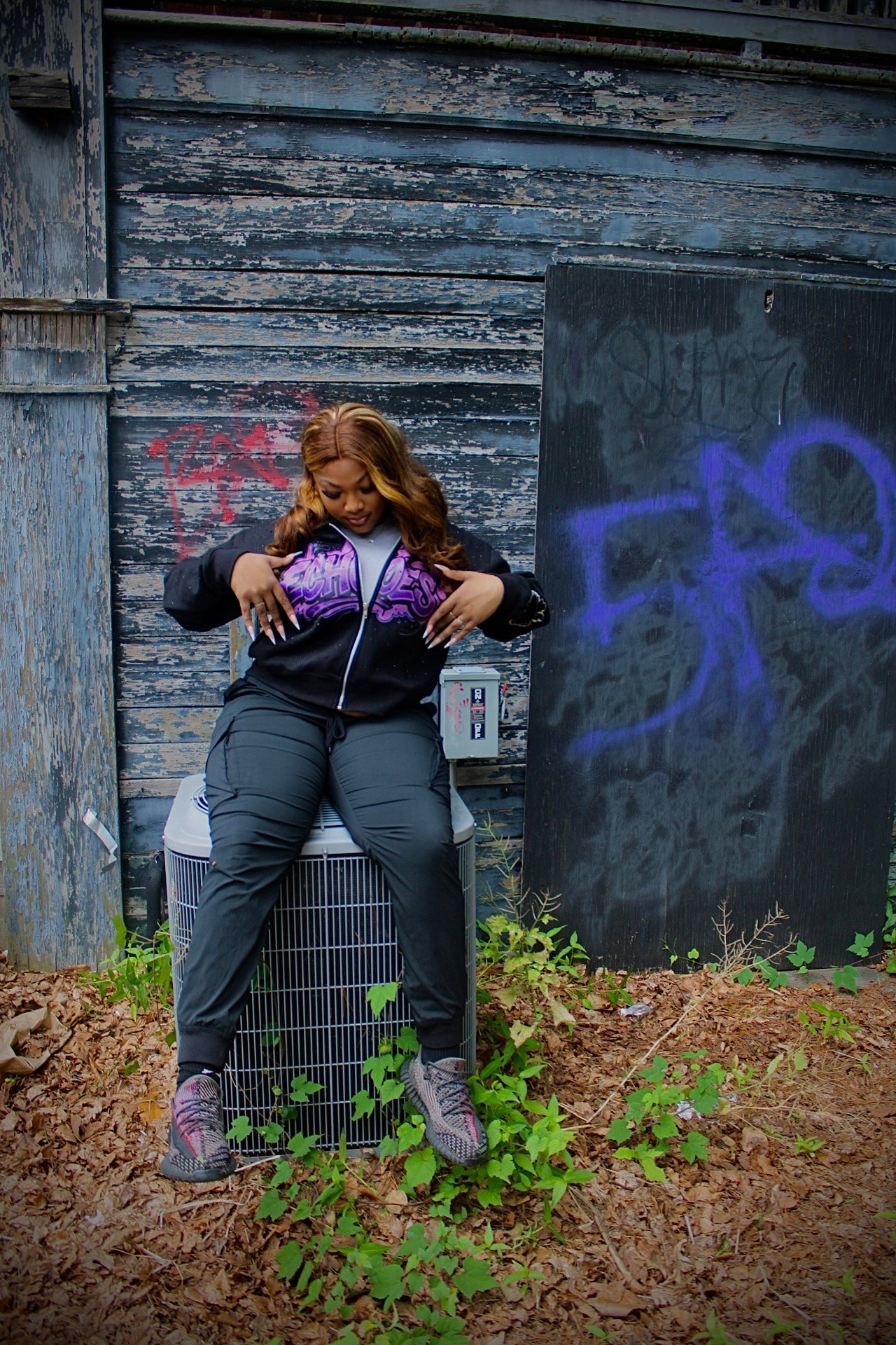 Weightless Echoes Lavender Zip Up Echoes of Eden