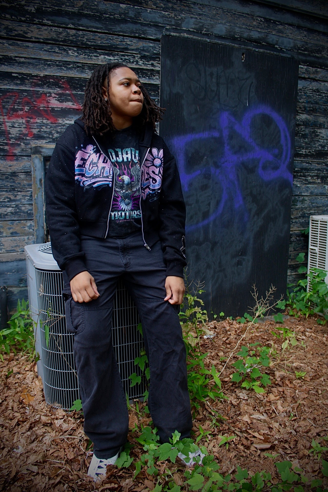 Weightless Echoes Petunias Zip Up Echoes of Eden