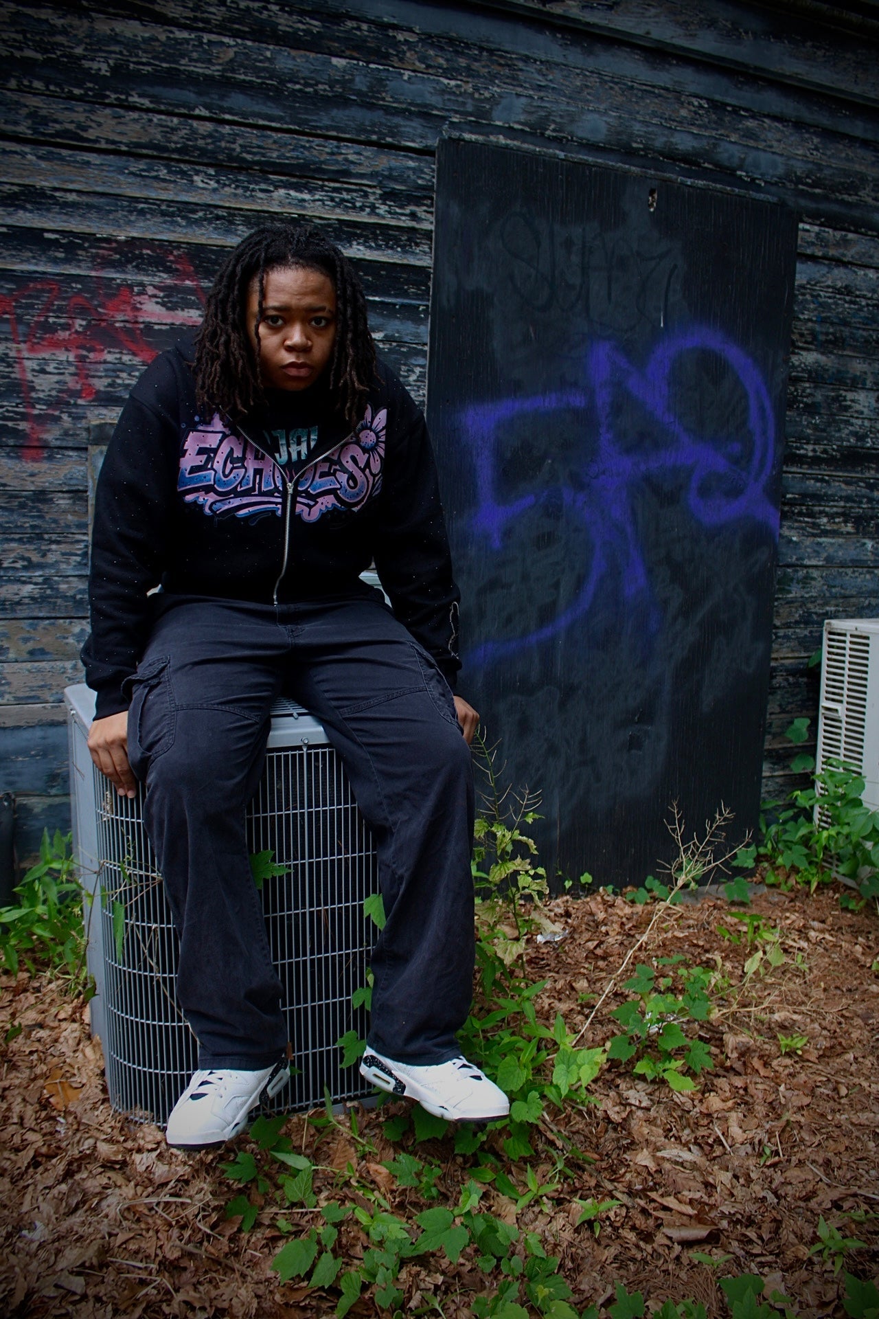 Weightless Echoes Petunias Zip Up Echoes of Eden